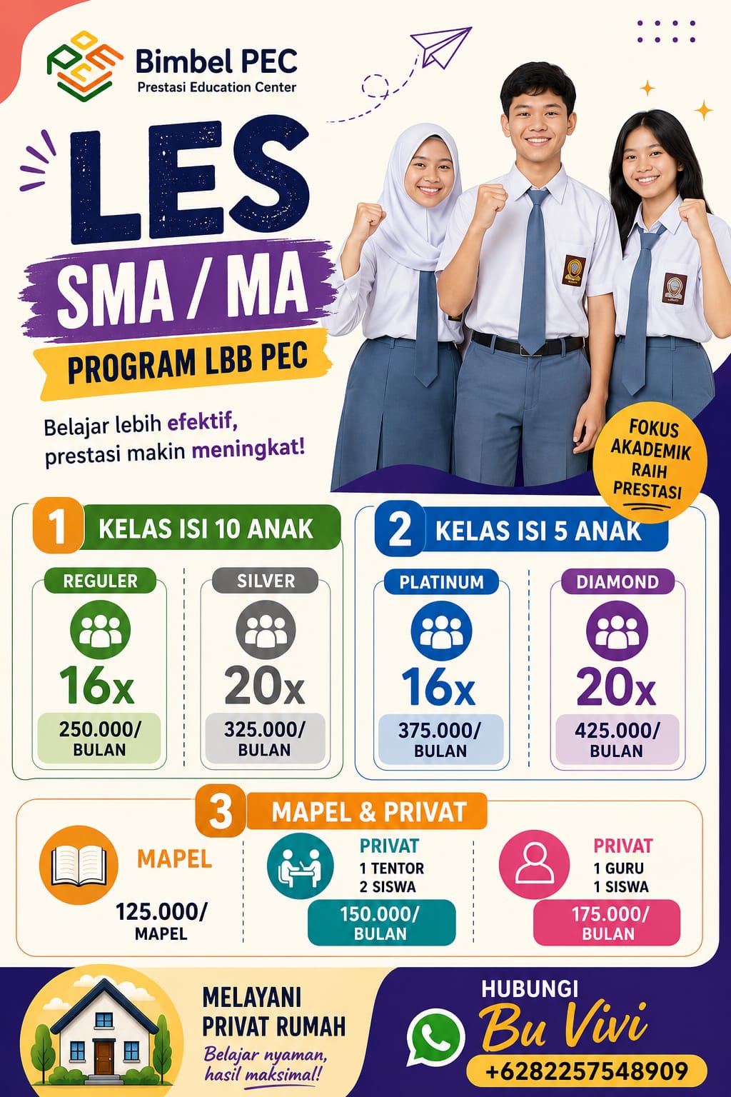 Pricelist Sekolah Menengah Atas